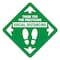 Signmission Thank You For Social Distance Green Non-Slip Floor Graphic, 16" x 16", FD-X-16-9994 FD-X-16-9994 - alternate 1